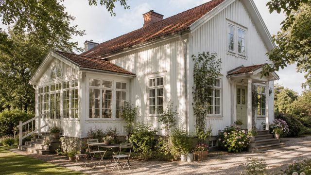 Valgusküllane Skandinaavia kodu, mis ühendab ajaloolise väärikuse ja tänapäevase hubasuse