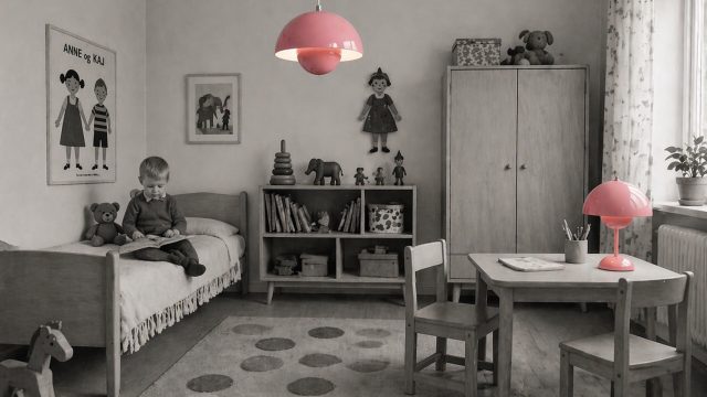 Verner Panton Flowerpot lamp lastetoas: kuidas ikooniline disain sinna jõudis